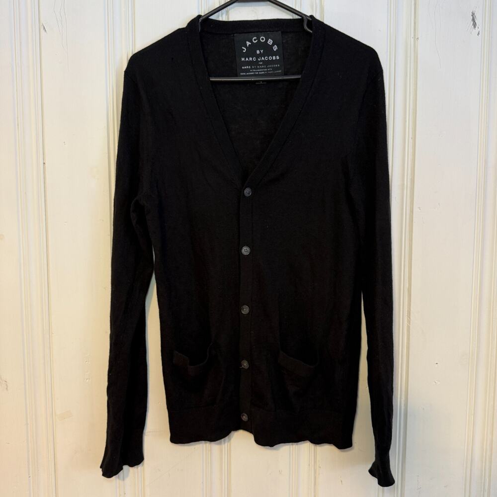 Jacobs by Marc Jacobs mens size small black 100% cashmere cardigan sweater